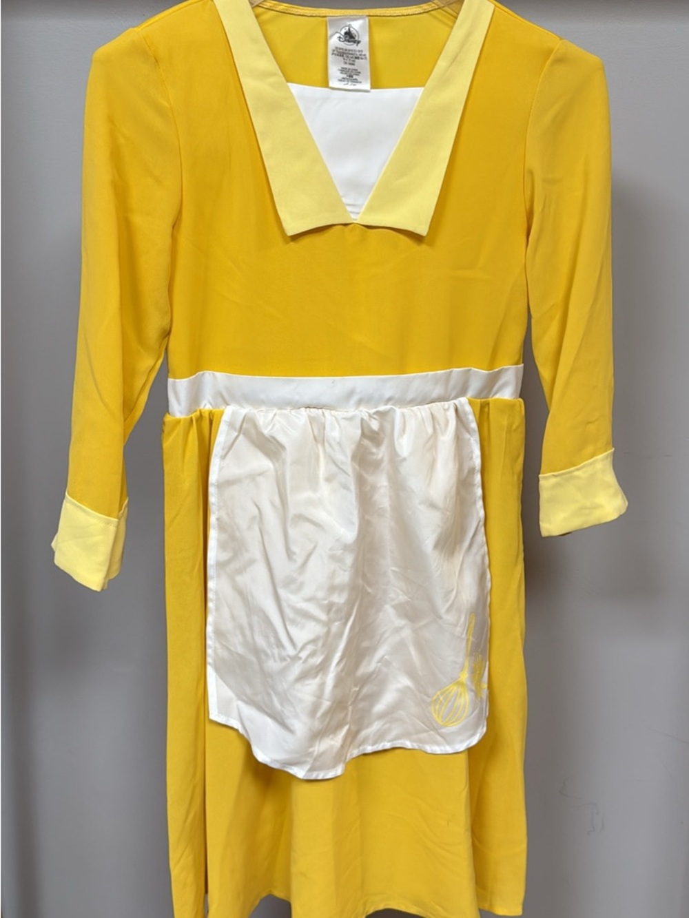 Rare Disney Yellow Tiana Waitress Dress with White Apron
